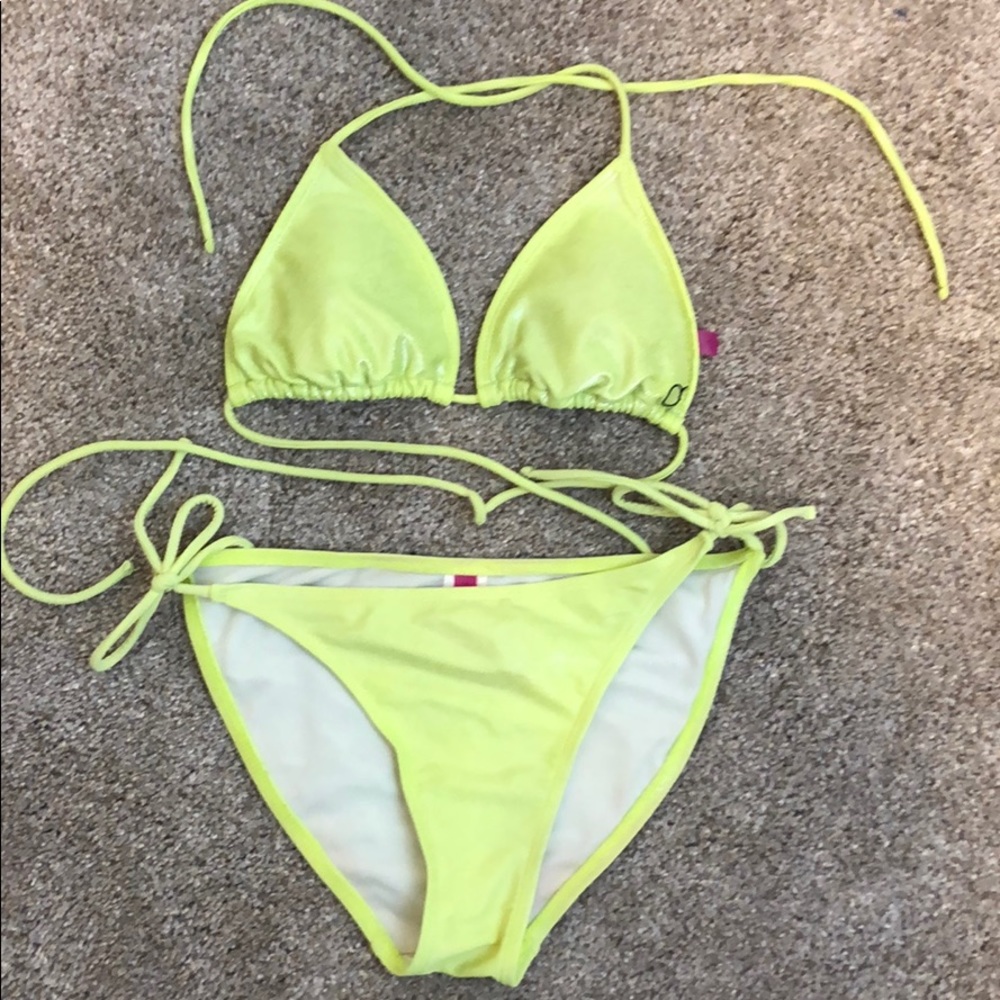 Neon yellow bikini